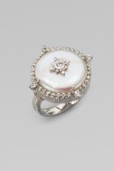 Judith Ripka White Sapphireaccented White Pearl Ring