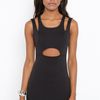 Nasty Gal Sliced Up Dress in Black - Lyst