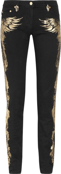 Roberto Cavalli Appliquéd Midrise Skinny Jeans - Lyst