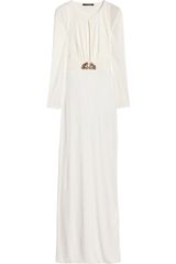 Roberto Cavalli Cutout Embellished Jersey Gown