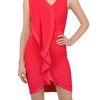 Space Ruched Crepe Cady Dress in Red (coral) - Lyst