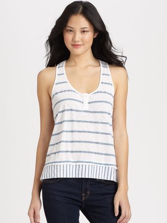  Striped Scoopneck Tank Top 
