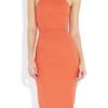 Victoria Beckham Stretchcrepe Dress in Orange (gray) - Lyst