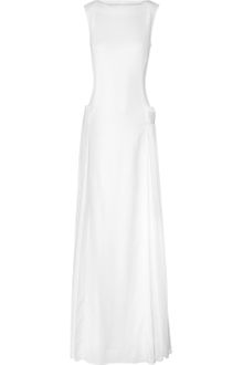 Victoria Beckham Pleat Detailed Stretch Crepe Gown - Lyst