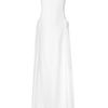 Victoria Beckham Pleat Detailed Stretch Crepe Gown in White - Lyst