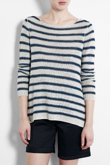 Vince Chunky Linen Breton Sweater - Lyst