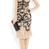 Alexander Mcqueen Lasercut Patentleather and Lace Dress in Black (rose) - Lyst