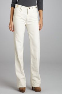 Chloé Chalk Linenblend Flared Pants - Lyst