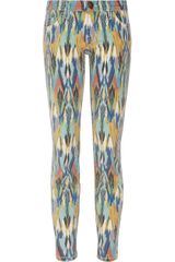 Current/Elliott The Stiletto Cropped Printed Jeans