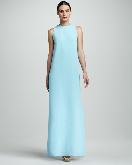 Diane Von Furstenberg Niabi Backpanel Maxi Dress in Blue (cool aqua) - Lyst