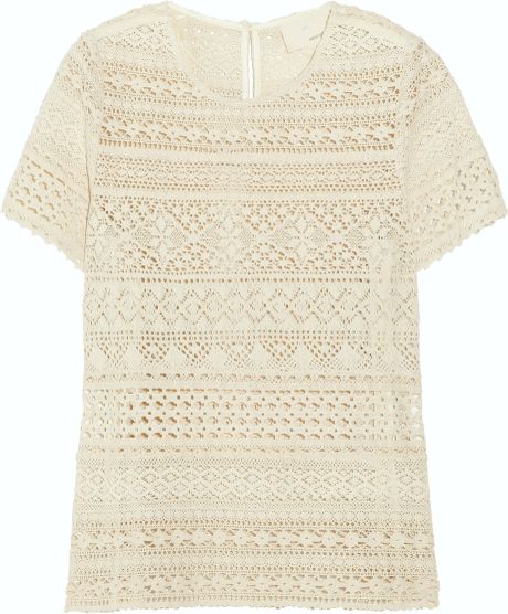 Girl. By Band Of Outsiders Cerise CottonLace Top in Beige (cerise) - Lyst