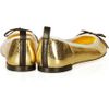 Gucci Metallic Leather Ballet Flats in Gold - Lyst