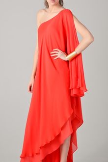 Halston Heritage One Shoulder Cascade Gown - Lyst