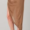 Helmut Lang Drawstring Asymmetrical Skirt in Brown - Lyst