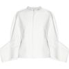 Rick Owens Grosgrainpaneled Twill Jacket in White - Lyst