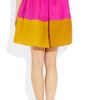 Roksanda Ilincic Jim Colorblock Silktwill Skirt in Purple (fuchsia) - Lyst