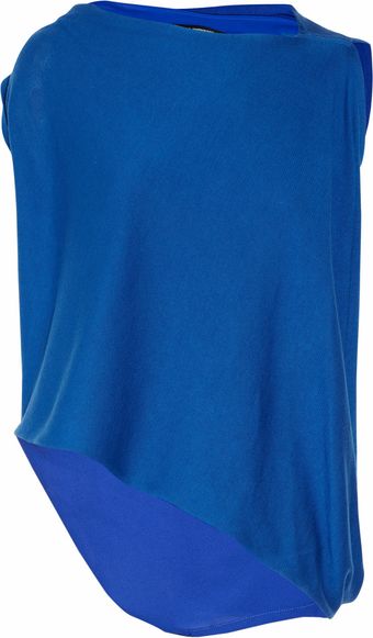 Junya Watanabe Layered Fineknit Cotton and Georgette Top - Lyst