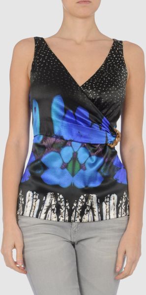 Roberto Cavalli Tops in Multicolor (blue) - Lyst