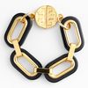 Tory Burch Heidi Link Bracelet in Black - Lyst