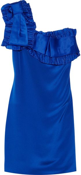 Notte By Marchesa Oneshoulder Silkcrepe Dress - Lyst