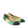 Charlotte Olympia Palma Ballerina Shoes in Multicolored Suede and Black Leather in Green (multicolored) - Lyst