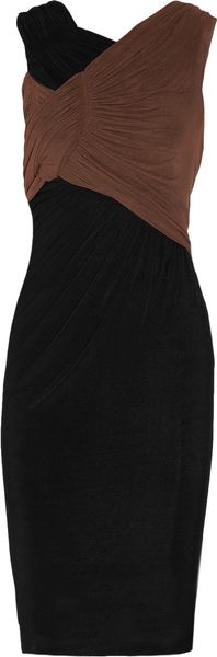 Donna Karan New York Twotone Jerseygauze Dress - Lyst
