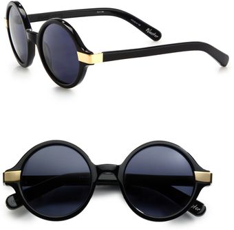 Elizabeth And James Metal Accented Round Plastic Sunglasses - Lyst