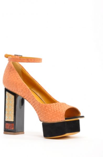 Joanne Stoker Orange Lotus Sandals By in Orange - Lyst