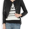 Maje Lemmy Cropped Fringed Leather Jacket in Black - Lyst