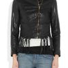 Maje Lemmy Cropped Fringed Leather Jacket in Black - Lyst