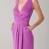 Philosophy Di Alberta Ferretti V Neck Draped Gown in Purple - Lyst