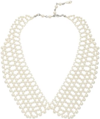 Topshop Pearl Collar Necklace - Lyst