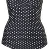 Topshop Tall Polka Dot Swimsuit in Blue (navy blue) - Lyst
