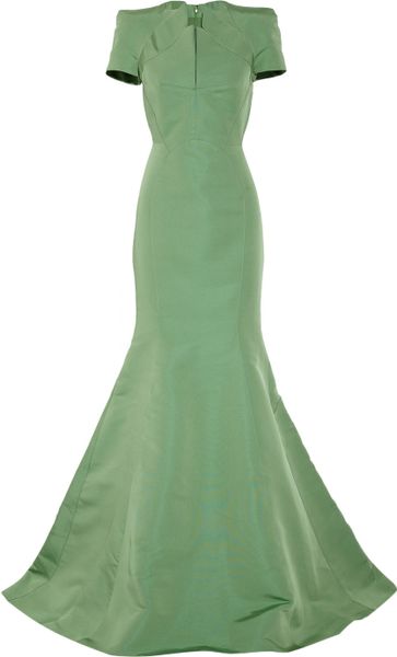 Zac Posen Silkfaille Gown In Green Lyst 4990