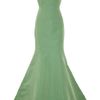 Zac Posen Silkfaille Gown in Green - Lyst