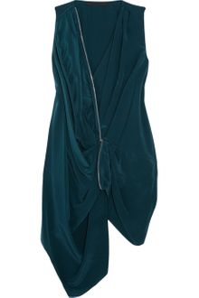 Alexander Wang Draped Silk Crepe De Chine Top - Lyst