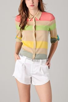 Alice + Olivia Beau Peplumback Top - Lyst