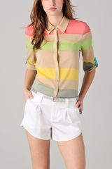 Alice + Olivia Beau Peplumback Top