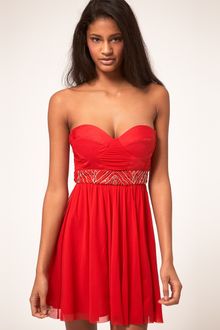 ASOS Collection Asos Skater Dress with Embellished Trim - Lyst