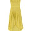 Jason Wu Pleated Sport Mesh Dress in Yellow - Lyst