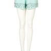 Topshop High Waisted Beaded Shorts in Green (apple) - Lyst
