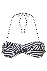 Topshop Navy Stripe Bandeau Bikini Top