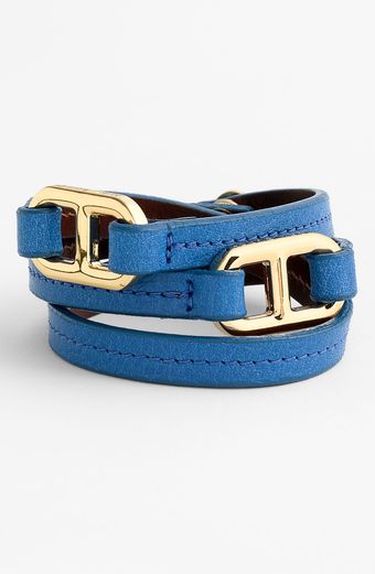Tory Burch Plato Leather Wrap Bracelet - Lyst