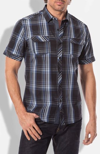 7 Diamonds Southern Nights Plaid Woven Shirt - Lyst