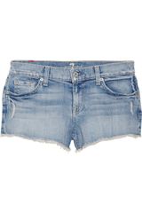 7 For All Mankind Low Rise Stretch Denim Shorts
