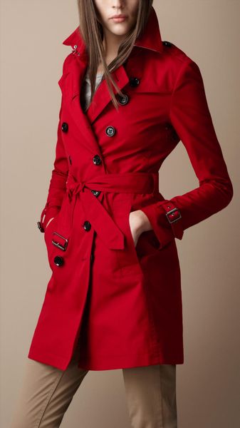 Burberry Brit Midlength Cotton Blend Trench Coat - Lyst