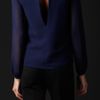 Burberry Prorsum Pleat Detail Silk Top in Blue (deep indigo) - Lyst