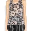 Christopher Kane Floral Print Modal Tank in Gray (floral) - Lyst