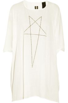DRKSHDW by Rick Owens Printed Cotton Jersey Trapeze T-shirt - Lyst