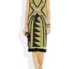 Etro Embellished Silkgeorgette Dress in Yellow - Lyst